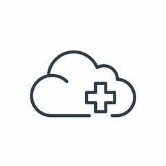 Obraz premium Cloud with Medical Cross