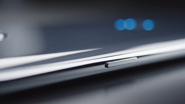 Smartphone Edge Closeup Modern Mobile Phone.