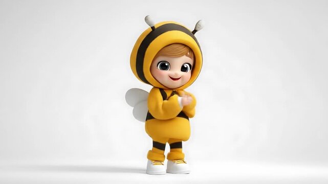 3d model of cartoon bee character
