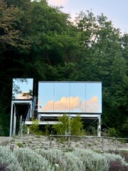 Contemporary Glass House Set in Lush Tuscan Hills