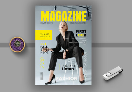 Fashion Magazine Cover Layout