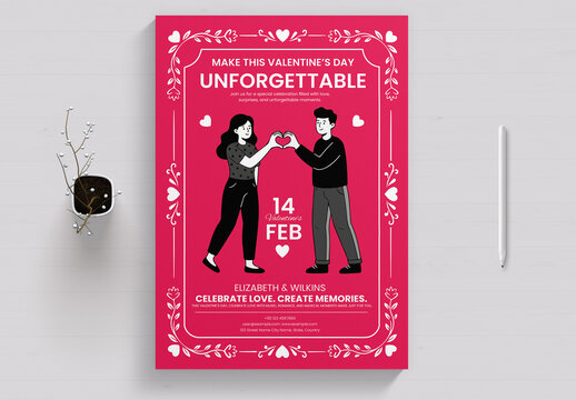 Valentines Day Flyer Template
