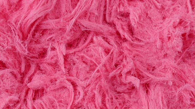 Pink Turkish cotton candy Sade Pismaniye texture circle rotation close up