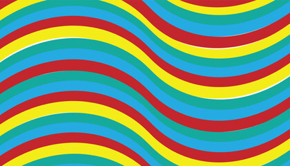 Fototapeta premium vibrant abstract pattern made of smooth, flowing wavy lines that run horizontally across the design.