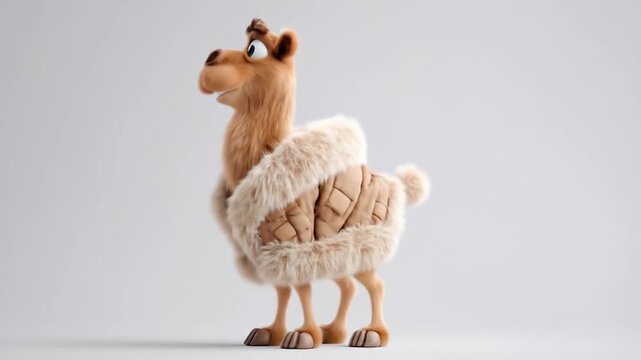 3d model of camel cartoon character