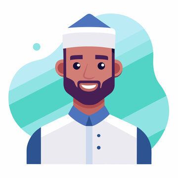 Smiling Muslim Man Celebrating Eid in Kenya