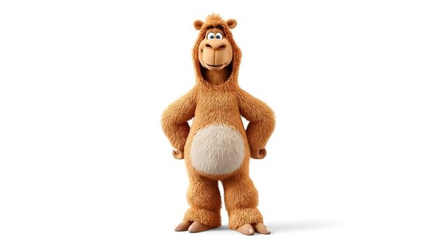 3d model of camel cartoon character