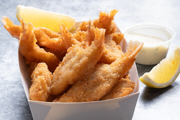 food truck breaded butterfly shrimps