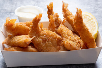 food truck breaded butterfly shrimps