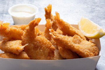 food truck breaded butterfly shrimps