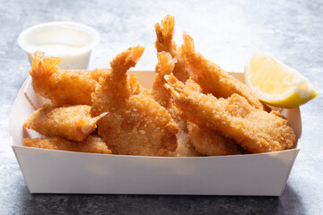 food truck breaded butterfly shrimps