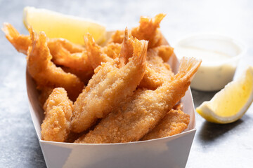 food truck breaded butterfly shrimps
