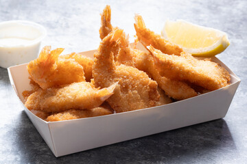 food truck breaded butterfly shrimps