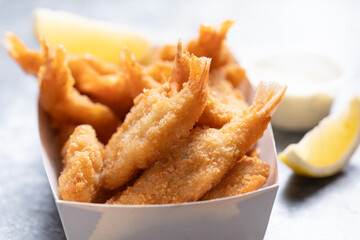 food truck breaded butterfly shrimps