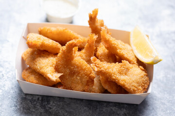 food truck breaded butterfly shrimps