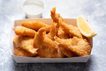 food truck breaded butterfly shrimps