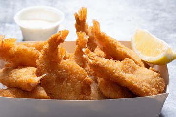 food truck breaded butterfly shrimps