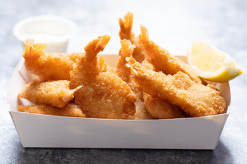 food truck breaded butterfly shrimps