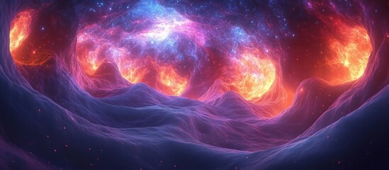 Cosmic fiery landscape