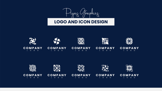 Creative Geometric Logo And Icon Design Set