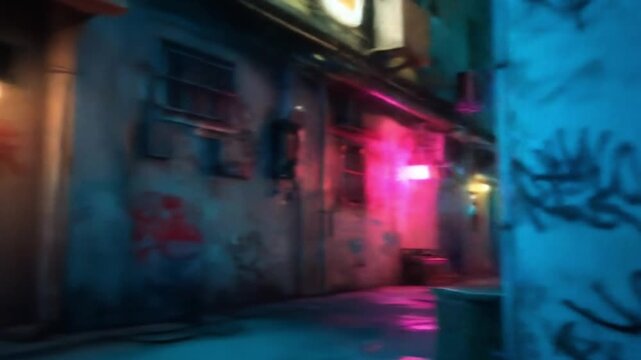 night view of the neon city