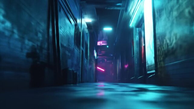 night view of the neon city