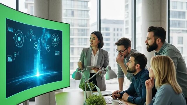 Running a collaborative data review session with a large interactive screen