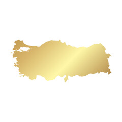 Obraz premium Flat Gold Turkey Simple Map Banner Background