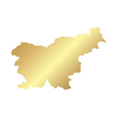 Flat Gold Slovenia Simple Map Banner Background