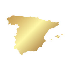Flat Gold Spain Simple Map Banner Background