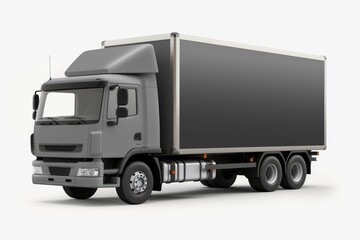 Black delivery truck