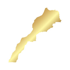 Obraz premium Flat Gold Morocco Simple Map Banner Background
