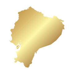 Flat Gold Ecuador Simple Map Banner Background