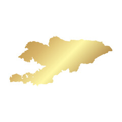 Flat Gold Kyrgyzstan Simple Map Banner Background