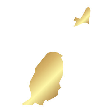 Flat Gold Grenada Simple Map Banner Background