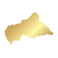 Flat Gold Central African Republic Simple Map Banner Background