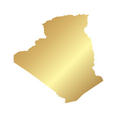 Obraz premium Flat Gold Algeria Simple Map Banner Background