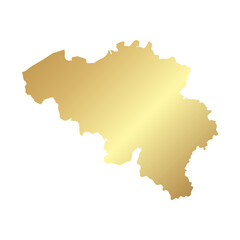 Flat Gold Belgium Simple Map Banner Background
