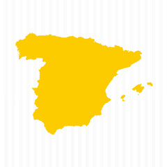Obraz premium High Quality Yellow Spain Map
