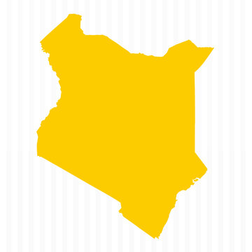 High Quality Yellow Kenya Map