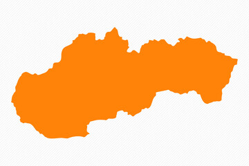 Obraz premium Orange Simple Map of Slovakia Country