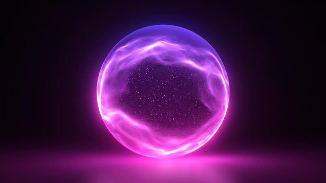 Glowing Purple Energy Ball Animation.