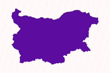 Fototapeta premium Purple Editable Bulgaria Simple Map