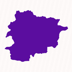 Obraz premium Purple Editable Andorra Simple Map