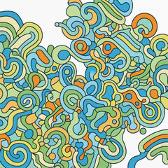 Fototapeta premium Colorful, swirling abstract pattern with organic, fluid shapes