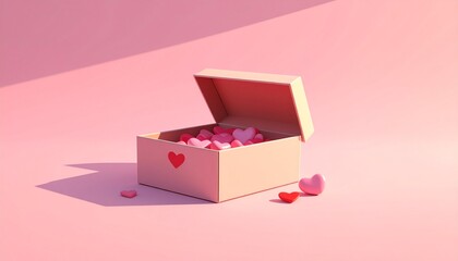A valentine's day box with heart shape