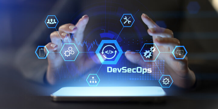 DevSecOps Integration and Secure Software Development Lifecycle Illustrated as Modern Technology Concept.