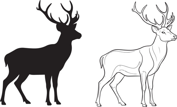 deer silhouette vector