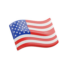 Waving American Flag with Stars and Stripes on Black Background waving flag