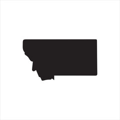  Us state map montana silhouette symbol Vector Image